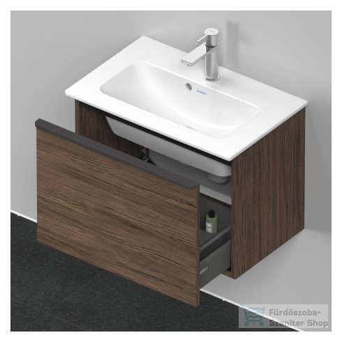 Duravit D-NEO 610x372 mm-es 1 fiókos alsószekrény 234263 mosdóhoz,Walnut Dark Decor DE426802121