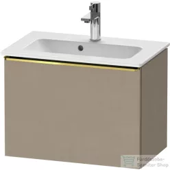   Duravit D-NEO 61x37,2 cm-es, 1 fiókos fali szekrény polírozott arany színű fogantyúval 234263XXX mosdóhoz, matt len DE4268034750000
