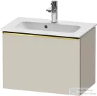 Duravit D-NEO 61x37,2 cm-es, 1 fiókos fali szekrény polírozott arany színű fogantyúval 234263XXX mosdóhoz, matt taupe DE4268034910000