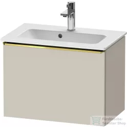   Duravit D-NEO 61x37,2 cm-es, 1 fiókos fali szekrény polírozott arany színű fogantyúval 234263XXX mosdóhoz, matt taupe DE4268034910000