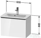 Duravit D-NEO 610x372 mm-es 1 fiókos alsószekrény 234263 mosdóhoz,Linen Decor DE426807575