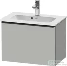 Duravit D-NEO 61x37,2 cm-es, 1 fiókos fali szekrény rozsdamentes fekete fogantyúval 234263XXX mosdóhoz, matt betonszürke DE42680BD070000