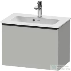   Duravit D-NEO 61x37,2 cm-es, 1 fiókos fali szekrény rozsdamentes fekete fogantyúval 234263XXX mosdóhoz, matt betonszürke DE42680BD070000