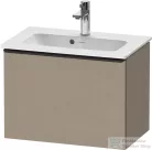 Duravit D-NEO 61x37,2 cm-es, 1 fiókos fali szekrény rozsdamentes fekete fogantyúval 234263XXX mosdóhoz, matt len DE42680BD750000