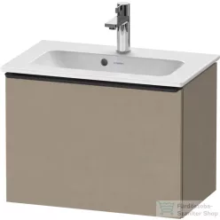   Duravit D-NEO 61x37,2 cm-es, 1 fiókos fali szekrény rozsdamentes fekete fogantyúval 234263XXX mosdóhoz, matt len DE42680BD750000