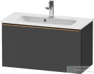 Duravit D-NEO 81x37,2 cm-es, 1 fiókos fali szekrény, szálcsiszolt bronz fogantyúval, 234283XXX mosdóhoz, matt grafit DE4269004490000