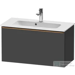   Duravit D-NEO 81x37,2 cm-es, 1 fiókos fali szekrény, szálcsiszolt bronz fogantyúval, 234283XXX mosdóhoz, matt grafit DE4269004490000
