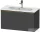 Duravit D-NEO 81x37,2 cm-es, 1 fiókos fali szekrény, szálcsiszolt bronz fogantyúval, 234283XXX mosdóhoz, matt grafit DE4269004490000