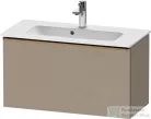 Duravit D-NEO 81x37,2 cm-es, 1 fiókos fali szekrény, szálcsiszolt bronz fogantyúval, 234283XXX mosdóhoz, matt len DE4269004750000