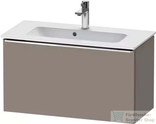 Duravit D-NEO 81x37,2 cm-es, 1 fiókos fali szekrény, króm fogantyúval, 234283XXX mosdóhoz, matt bazalt DE4269010430000