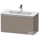 Duravit D-NEO 81x37,2 cm-es, 1 fiókos fali szekrény, króm fogantyúval, 234283XXX mosdóhoz, matt bazalt DE4269010430000