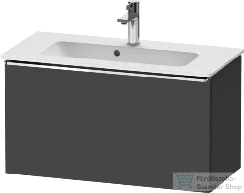 Duravit D-NEO 81x37,2 cm-es, 1 fiókos fali szekrény, króm fogantyúval, 234283XXX mosdóhoz, matt grafit DE4269010490000
