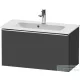 Duravit D-NEO 81x37,2 cm-es, 1 fiókos fali szekrény, króm fogantyúval, 234283XXX mosdóhoz, matt grafit DE4269010490000