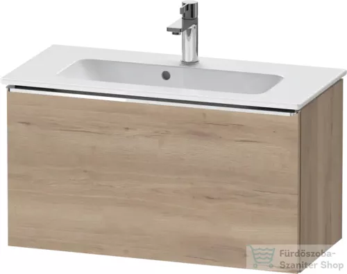 Duravit D-NEO 81x37,2 cm-es, 1 fiókos fali szekrény, króm fogantyúval, 234283XXX mosdóhoz, márványos tölgy DE4269010550000