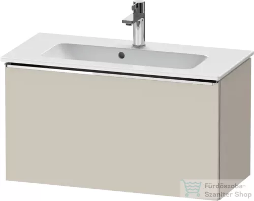 Duravit D-NEO 81x37,2 cm-es, 1 fiókos fali szekrény, króm fogantyúval, 234283XXX mosdóhoz, matt taupe DE4269010910000
