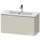 Duravit D-NEO 81x37,2 cm-es, 1 fiókos fali szekrény, króm fogantyúval, 234283XXX mosdóhoz, matt taupe DE4269010910000