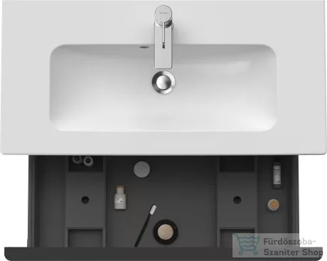 Duravit D-NEO 810x372 mm-es,1 fiókos függesztett szekrény 234283 mosdóhoz,Graphite Matt Decor DE426904949