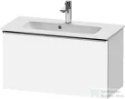 Duravit D-NEO 81x37,2 cm-es, 1 fiókos fali szekrény, rozsdamentes acél színű fogantyúval, 234283XXX mosdóhoz, matt fehér DE4269070180000