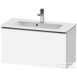   Duravit D-NEO 81x37,2 cm-es, 1 fiókos fali szekrény, rozsdamentes acél színű fogantyúval, 234283XXX mosdóhoz, matt fehér DE4269070180000