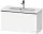 Duravit D-NEO 81x37,2 cm-es, 1 fiókos fali szekrény, rozsdamentes acél színű fogantyúval, 234283XXX mosdóhoz, matt fehér DE4269070180000