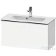 Duravit D-NEO 81x37,2 cm-es, 1 fiókos fali szekrény, rozsdamentes acél színű fogantyúval, 234283XXX mosdóhoz, matt fehér DE4269070180000