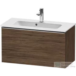   Duravit D-NEO 81x37,2 cm-es, 1 fiókos fali szekrény, rozsdamentes acél színű fogantyúval, 234283XXX mosdóhoz, matt sötét dió DE4269070210000