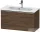 Duravit D-NEO 81x37,2 cm-es, 1 fiókos fali szekrény, rozsdamentes acél színű fogantyúval, 234283XXX mosdóhoz, matt sötét dió DE4269070210000