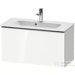   Duravit D-NEO 81x37,2 cm-es, 1 fiókos fali szekrény, rozsdamentes acél színű fogantyúval, 234283XXX mosdóhoz, fényes fehér DE4269070220000