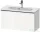 Duravit D-NEO 81x37,2 cm-es, 1 fiókos fali szekrény, rozsdamentes acél színű fogantyúval, 234283XXX mosdóhoz, fényes fehér DE4269070220000