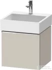 Duravit D-NEO 48,4x44,2 cm-es, 1 fiókos alsószekrény króm fogantyúval 235050 mosdóhoz, matt taupe DE4270010910000