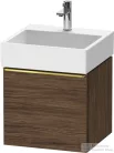 Duravit D-NEO 48,4x44,2 cm-es, 1 fiókos alsószekrény polírozott arany színű fogantyúval 235050 mosdóhoz, matt sötét dió DE4270034210000