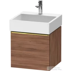  Duravit D-NEO 48,4x44,2 cm-es, 1 fiókos alsószekrény polírozott arany színű fogantyúval 235050 mosdóhoz, matt dió DE4270034790000