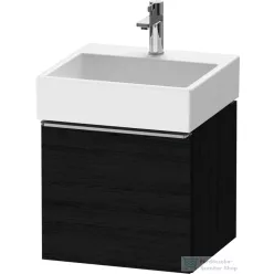   Duravit D-NEO 48,4x44,2 cm-es, 1 fiókos alsószekrény rozsdamentes acél színű fogantyúval 235050 mosdóhoz, matt fekete tölgy DE4270070160000