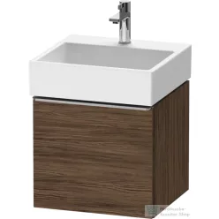   Duravit D-NEO 48,4x44,2 cm-es, 1 fiókos alsószekrény rozsdamentes acél színű fogantyúval 235050 mosdóhoz, matt sötét dió DE4270070210000