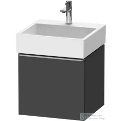   Duravit D-NEO 48,4x44,2 cm-es, 1 fiókos alsószekrény rozsdamentes acél színű fogantyúval 235050 mosdóhoz, matt grafit DE4270070490000
