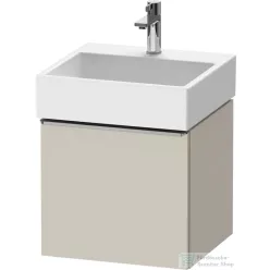   Duravit D-NEO 48,4x44,2 cm-es, 1 fiókos alsószekrény rozsdamentes acél színű fogantyúval 235050 mosdóhoz, matt taupe DE4270070910000