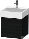 Duravit D-NEO 48,4x44,2 cm-es, 1 fiókos alsószekrény fekete fogantyúval 235050 mosdóhoz, matt fekete tölgy DE42700BD160000