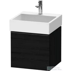   Duravit D-NEO 48,4x44,2 cm-es, 1 fiókos alsószekrény fekete fogantyúval 235050 mosdóhoz, matt fekete tölgy DE42700BD160000