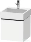 Duravit D-NEO 48,4x44,2 cm-es, 1 fiókos alsószekrény fekete fogantyúval 235050 mosdóhoz, matt fehér DE42700BD180000