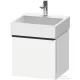 Duravit D-NEO 48,4x44,2 cm-es, 1 fiókos alsószekrény fekete fogantyúval 235050 mosdóhoz, matt fehér DE42700BD180000