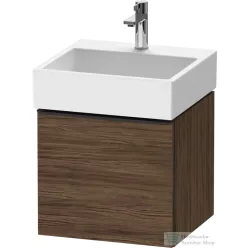   Duravit D-NEO 48,4x44,2 cm-es, 1 fiókos alsószekrény fekete fogantyúval 235050 mosdóhoz, matt sötét dió DE42700BD210000