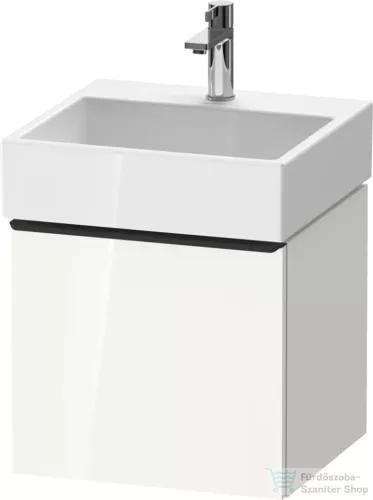 Duravit D-NEO 48,4x44,2 cm-es, 1 fiókos alsószekrény fekete fogantyúval 235050 mosdóhoz, fényes fehér DE42700BD220000