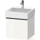 Duravit D-NEO 48,4x44,2 cm-es, 1 fiókos alsószekrény fekete fogantyúval 235050 mosdóhoz, fényes fehér DE42700BD220000