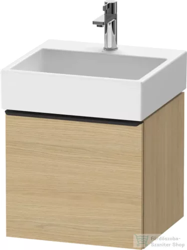 Duravit D-NEO 48,4x44,2 cm-es, 1 fiókos alsószekrény fekete fogantyúval 235050 mosdóhoz, natúr tölgy DE42700BD300000
