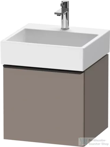 Duravit D-NEO 48,4x44,2 cm-es, 1 fiókos alsószekrény fekete fogantyúval 235050 mosdóhoz, matt bazalt DE42700BD430000