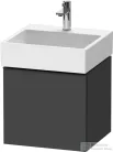 Duravit D-NEO 48,4x44,2 cm-es, 1 fiókos alsószekrény fekete fogantyúval 235050 mosdóhoz, matt grafit DE42700BD490000