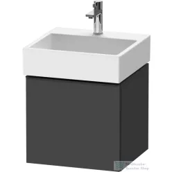   Duravit D-NEO 48,4x44,2 cm-es, 1 fiókos alsószekrény fekete fogantyúval 235050 mosdóhoz, matt grafit DE42700BD490000