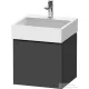 Duravit D-NEO 48,4x44,2 cm-es, 1 fiókos alsószekrény fekete fogantyúval 235050 mosdóhoz, matt grafit DE42700BD490000