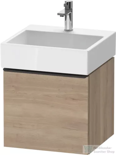 Duravit D-NEO 48,4x44,2 cm-es, 1 fiókos alsószekrény fekete fogantyúval 235050 mosdóhoz, márványos tölgy DE42700BD550000
