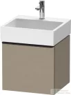 Duravit D-NEO 48,4x44,2 cm-es, 1 fiókos alsószekrény fekete fogantyúval 235050 mosdóhoz, matt len DE42700BD750000